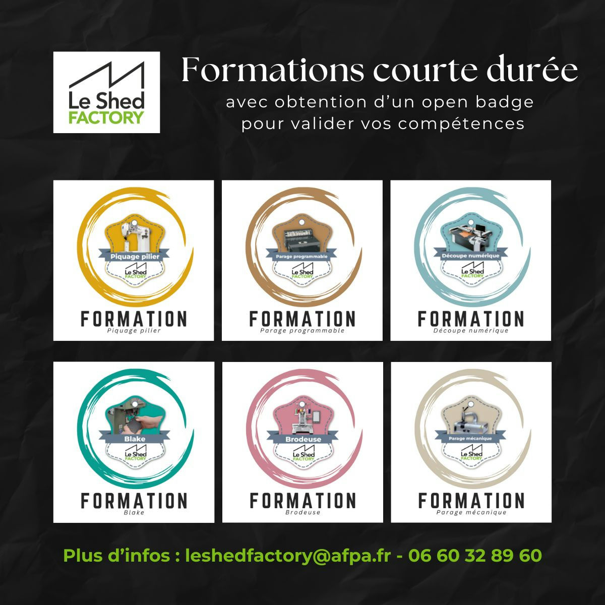 Formations coupe, brodeuse numérique, refendeuse... accessibles en courte durée
 - Cover Image